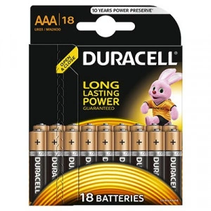 Set 18 baterii Duracell Basic, AAA