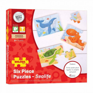 Set 3 puzzle din lemn - Lumea acvatica - BigJigs - Img 4