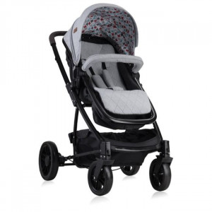 Set Carucior 3 in 1, S 500, cos auto inclus, Lorelli, Grey & Black Cross - Img 4