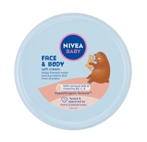 Crema Nivea Baby Soft pentru fata si corp, cu lapte de migdale si vitamine, 200ml