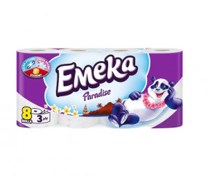 Hartie igienica Emeka Paradise, 3 straturi, 8 role