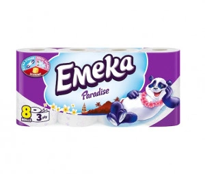 Hartie igienica Emeka Paradise, 3 straturi, 8 role
