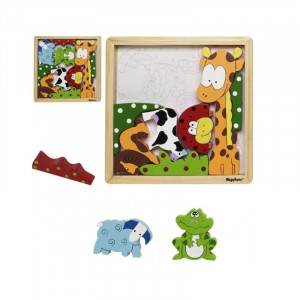 Joc puzzle din lemn Animale - Img 1