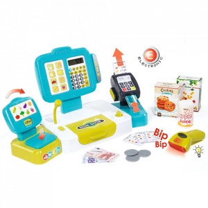 Jucarie Casa de marcat Large Cash Register albastru cu accesorii