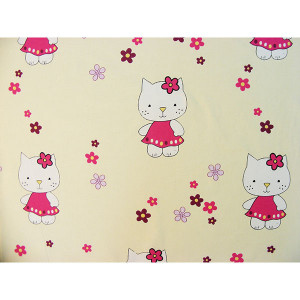 Lenjerie patut Hubners Kitty Floricele 4 piese crem - Img 2