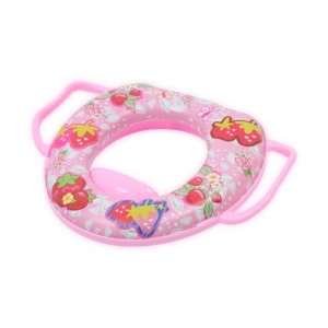 Reductor moale pentru toaleta, cu manere, Lorelli, Pink