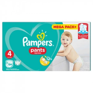 Scutece-chilotel Pampers Active Baby Pants 4 Mega Box Pack 104 buc