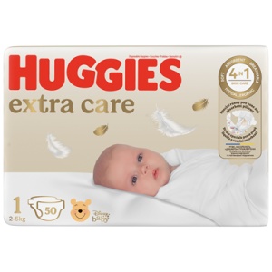 Scutece Huggies Extra Care Nr.1, 2-5 kg, 50 buc