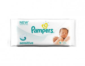Servetele umede Pampers Sensitive Travel Pack, 12 buc