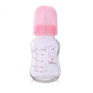 Biberon sticla 120ml, roz
