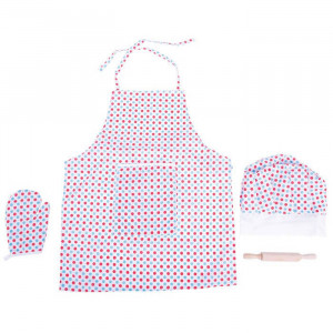 BigJigs Set sortulet si accesorii alb cu buline - Img 2