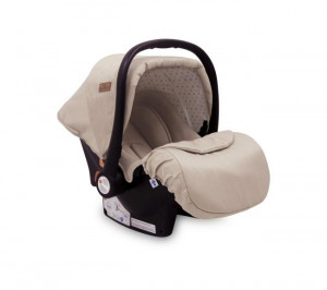 Carucior Lora, 3 in 1, Lorelli, Beige & Black Dots - Img 3