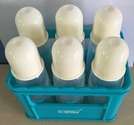 Kit 6 biberoane 6+ luni 270ml, PP si tetina din silicon alimentar + Ladita pentru uscare din PP, BPA free