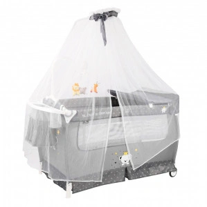Patut pliabil, Sleep'n Dream, cu baldachin, 2 nivele cu accesorii