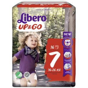 Scutece-chilotel Libero UP&GO, Nr.7, XL Plus, 16-26kg, 16 buc