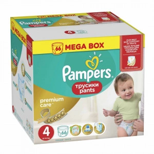 Scutece-chilotel Pampers Premium Care Pants 4 Mega Box 66 buc