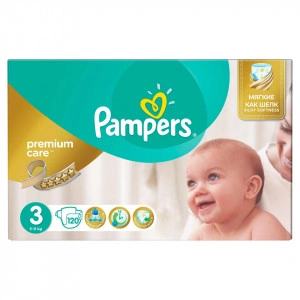 Scutece Pampers Premium Care 3 Mega Box 120 buc