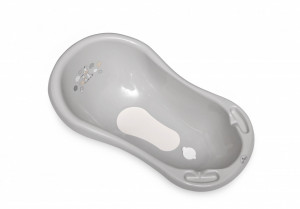 Cada de baie 84 cm cu dop cu covor antiderapant , Zebra Grey - Img 1