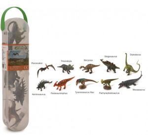 Cutie cu 10 minifigurine Dinozauri - set 1
