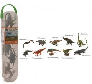 Cutie cu 10 minifigurine Dinozauri - set 1