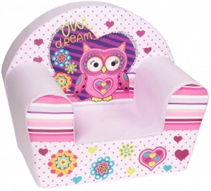 Fotoliu din burete Owl Dreams Light