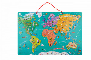 Harta lumii mare - puzzle magnetic - Img 2