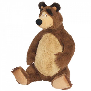 Jucarie de plus Masha and the Bear, Bean Bag Bear sezand 25 cm