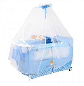 Patut pliabil, Sleep'n Dream, cu baldachin, 2 nivele cu accesorii - Img 2
