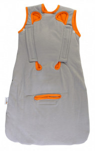 Sac de dormit multifunctional Grey Orange Zoo Animal Travel 0-3 luni 2.5 Tog - Img 1