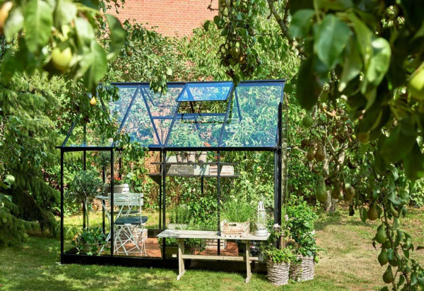 Sera HALLS QUBE 5,1 кв.м, с 3 мм закалено стъкло, цвят: черен