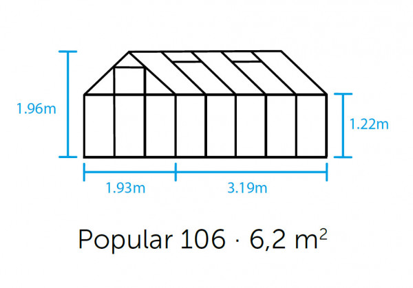 Sera HALLS POPULAR 6,2 кв.м, с 3 мм закалено стъкло, цвят: черен