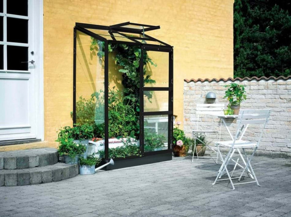 Оранжерийни халета ALTAN 0,9 m², с 3 mm градинско стъкло, цвят: черен