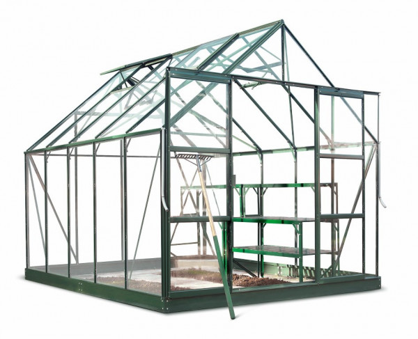 Sera HALLS MAGNUM 8,3 m2, 3 mm-es biztonsági üveggel, szín: zöld