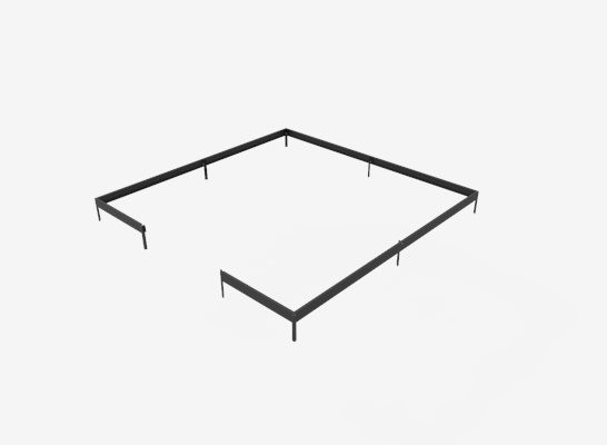 Основа - Bones 13,5 m² - черна