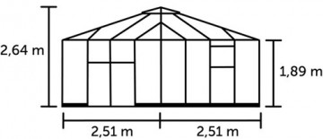 Sera HALLS QUBE 8 Square negru cu sticla securizata 3mm - Img 2