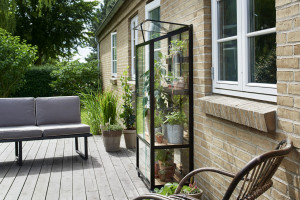 Зимна градина JULIANA CITY GREENHOUSE 0,32 m², с 4 mm закалено стъкло, цвят черен - Img 2