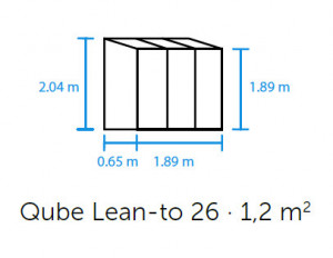 Sera HALLS QUBE 2 model de perete 1,2 mp, cu sticlă securizată 3 mm, culoare: neagră - Img 2