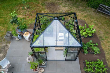 Sera HALLS QUBE 8 Square negru cu sticla securizata 3mm - Img 3