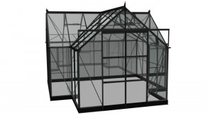 Sera HALLS GARDEN ROOM 12,9 m2, 3 mm-es edzett üveggel, szín: fekete - Img 5