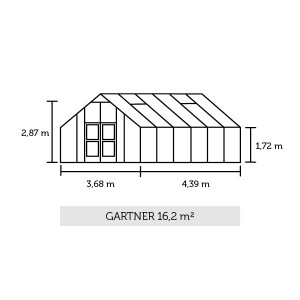 Зимна градина JULIANA GARTNER 16,2 кв.м, с 10 мм поликарбонат, цвят антрацит - Img 2