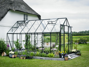 Оранжерийни корпуси MAGNUM 11,5 m², с 3 mm градинско стъкло, цвят: зелен - Img 3