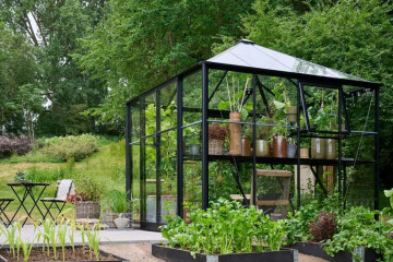 Sera HALLS QUBE 8 Square negru cu sticla securizata 3mm - Img 5