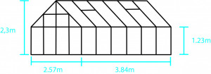Sera HALLS UNIVERSAL 9,9 m2, 4 mm-es polikarbonát, szín: alumínium - Img 2