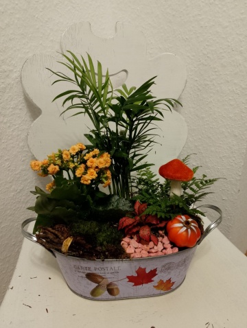 Oază de Toamnă: Aranjament Floral Natural (Terrarium Deschis)