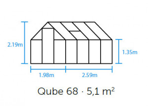 Sera HALLS QUBE 5,1 m2, 3 mm-es edzett üveggel, szín: fekete - Img 4