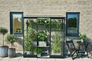 Sera HALLS QUBE fali modell 1,2 m2, 3 mm-es edzett üveggel, szín: fekete - Img 4