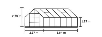 FÜLSZOBA FÜLSZOBA UNIVERSAL 128 plus (DD) 9,9 m2, 3 mm-es biztonsági üveggel, szín: Fekete - Img 2