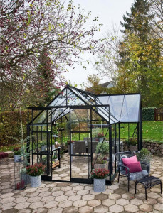 Sera HALLS GARDEN ROOM 12,9 m2, 3 mm-es edzett üveggel, szín: fekete - Img 7