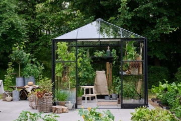 Sera HALLS QUBE Square negru cu sticla securizata 3mm - Img 1