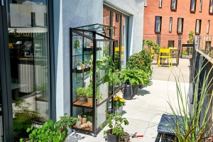 Зимна градина JULIANA CITY GREENHOUSE 0,32 m², с 4 mm закалено стъкло, цвят черен - Img 6